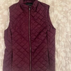 Banana Republic Deep Purple Quilted Vest